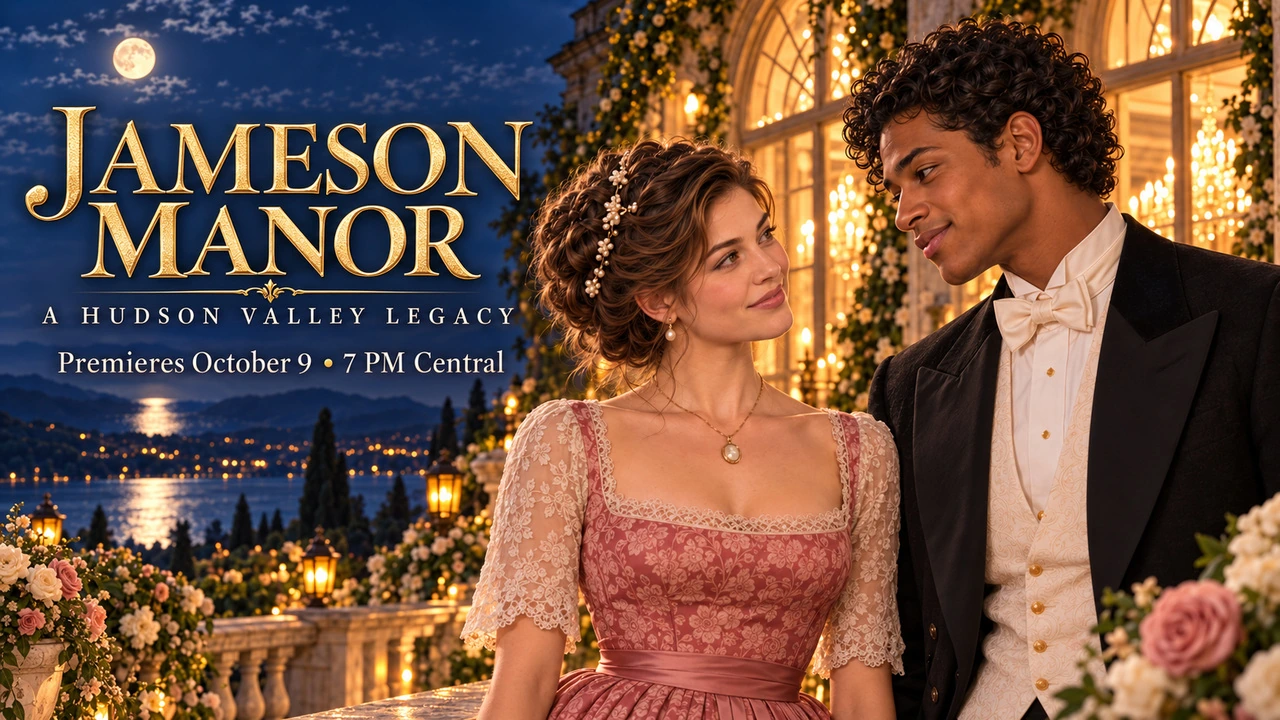 Jameson Manor premiere artwork featuring two principal characters beneath a moonlit sky
